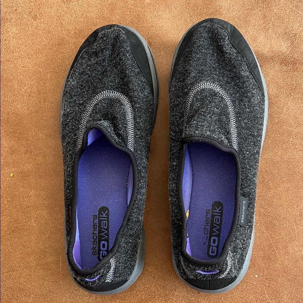 Skechers Go Walk Charcoal Slip-On Footwear